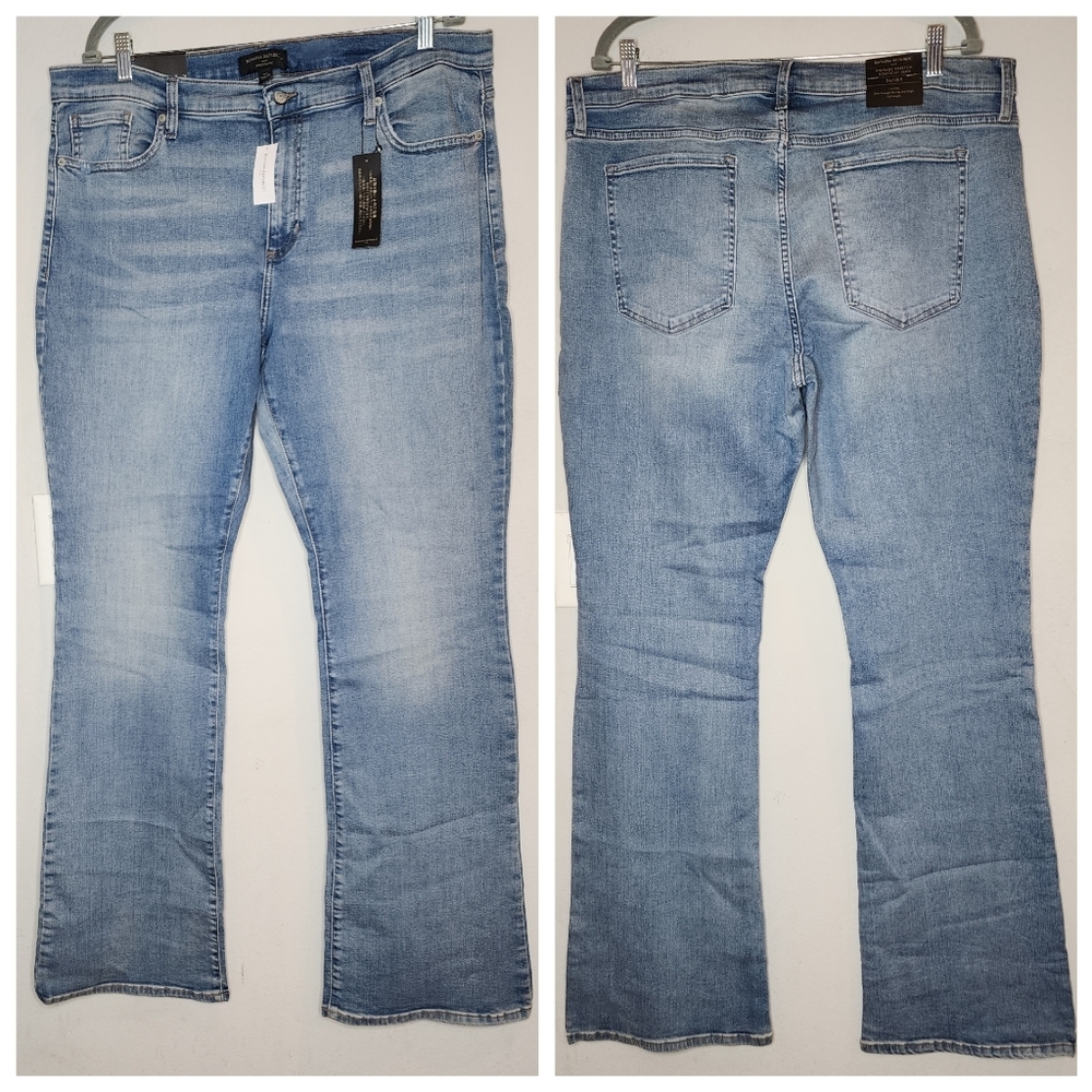 NWT 18T Banana Republic Bootcut Jeans Stretch Denim Lightwash Plus Size 34 Tall